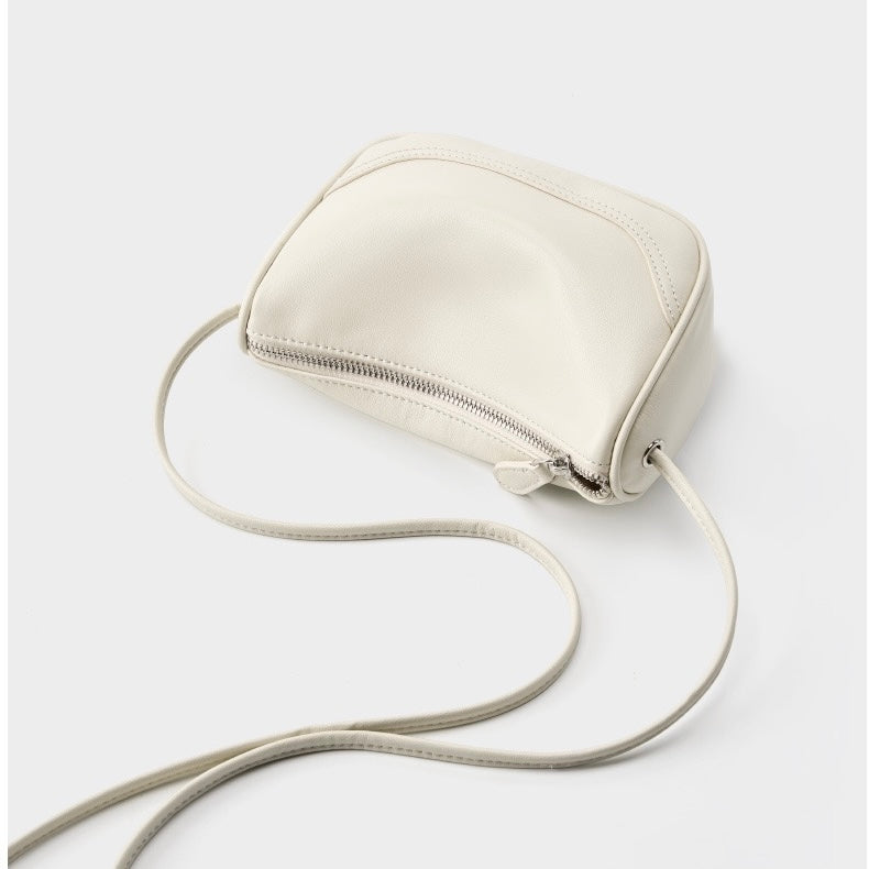 Elegant Genuine Leather Mini Crossbody Bag - Everyday Sophistication