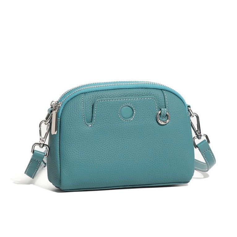 Genuine Cowhide Elegance: Versatile Crossbody Shoulder Bag