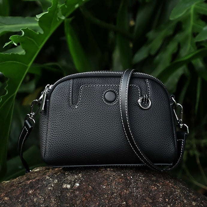 Genuine Cowhide Elegance: Versatile Crossbody Shoulder Bag