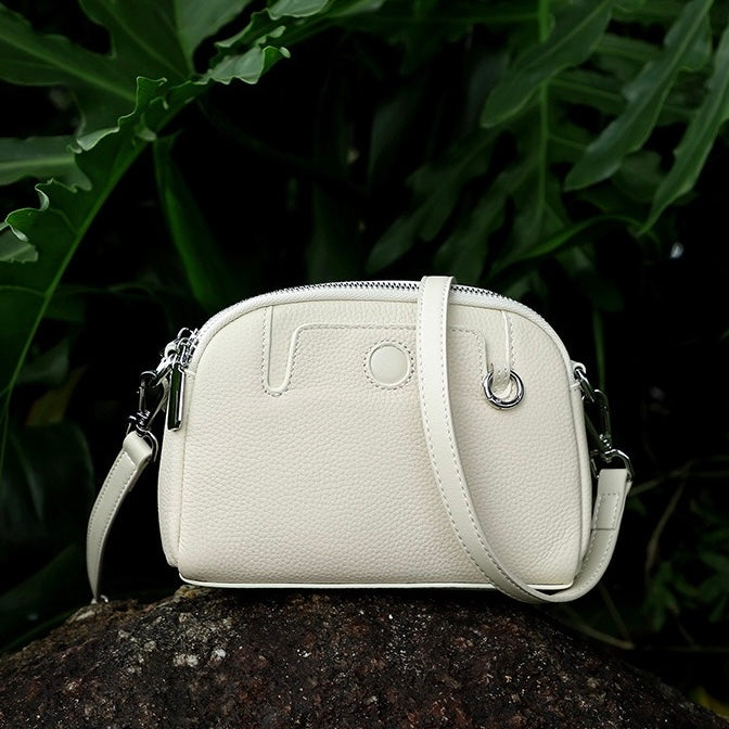 Genuine Cowhide Elegance: Versatile Crossbody Shoulder Bag