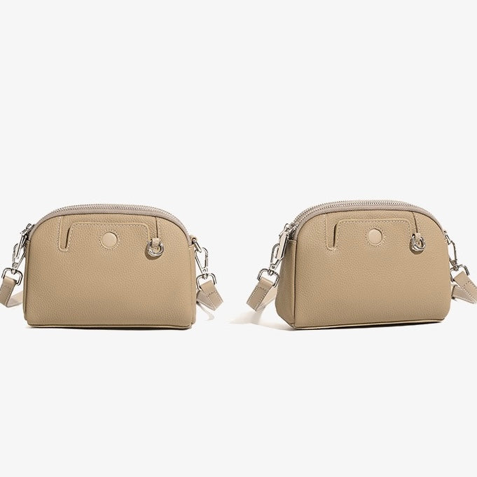 Genuine Cowhide Elegance: Versatile Crossbody Shoulder Bag