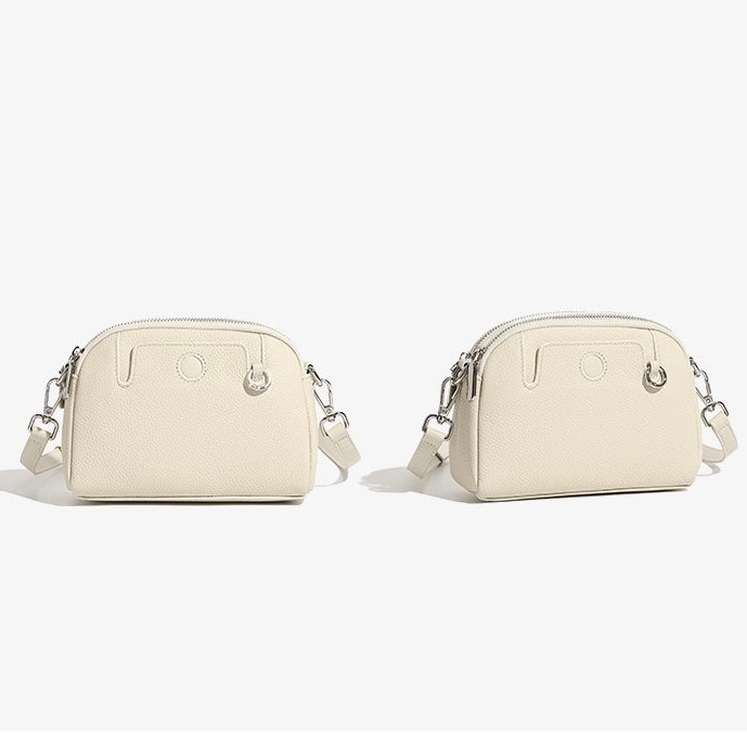 Genuine Cowhide Elegance: Versatile Crossbody Shoulder Bag