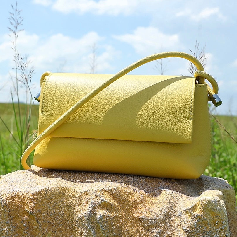 Multicolor Luxe Genuine Leather Compact Crossbody Bag