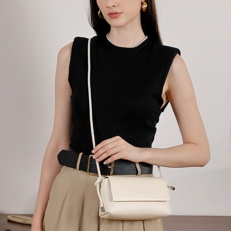 Multicolor Luxe Genuine Leather Compact Crossbody Bag