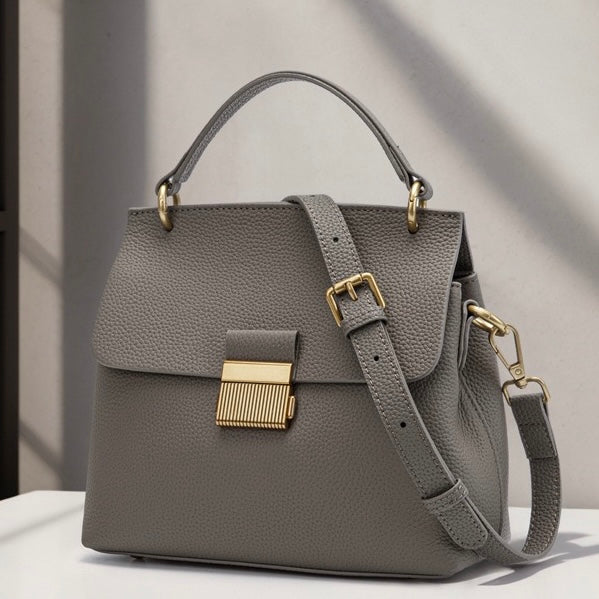 Elegant Leather Shell Chain Crossbody Bag