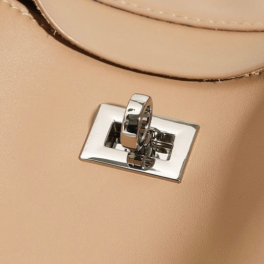 Elegant Genuine Leather Crescent Bag for Women