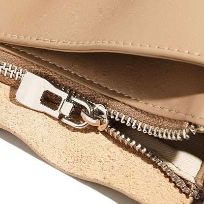 Elegant Genuine Leather Crescent Bag for Women