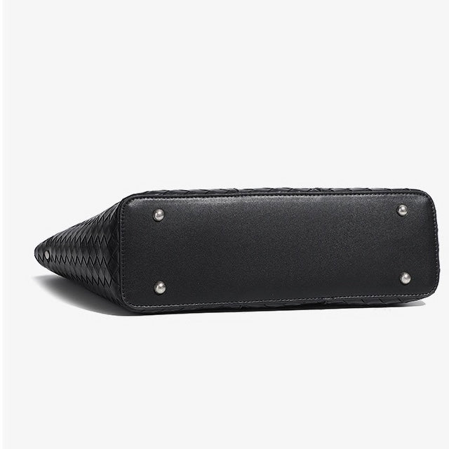 Elegant Woven Cowhide Tote Bag for Ultimate Sophistication