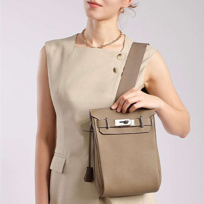 Top Grain Cowhide Luxe Crossbody Chest Bag