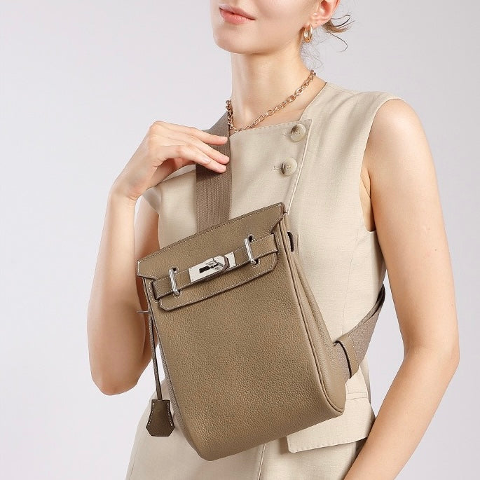 Top Grain Cowhide Luxe Crossbody Chest Bag