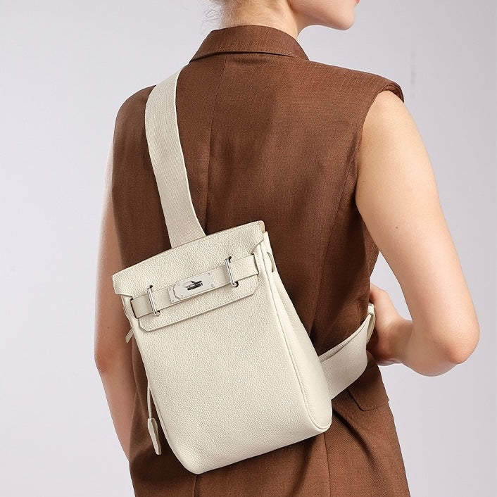 Top Grain Cowhide Luxe Crossbody Chest Bag