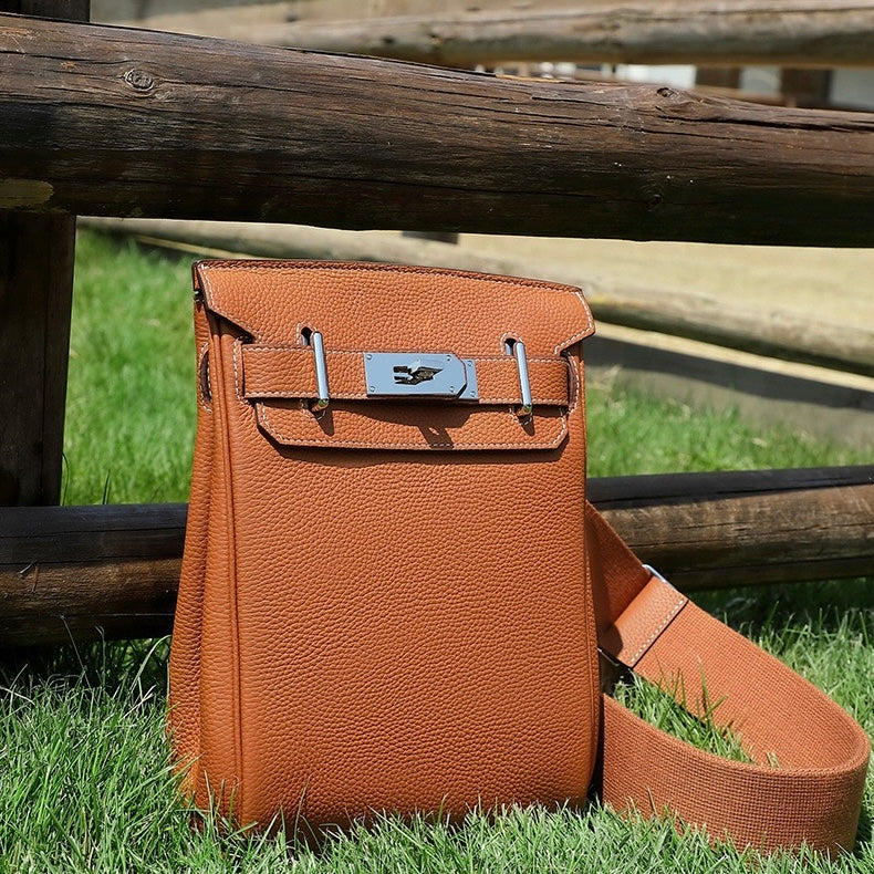 Top Grain Cowhide Luxe Crossbody Chest Bag