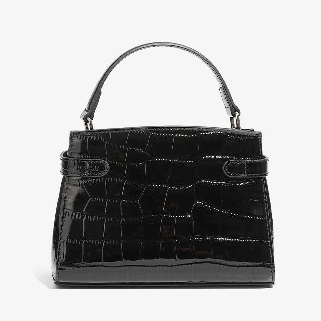 Luxury Crocodile Pattern Genuine Leather Handbag
