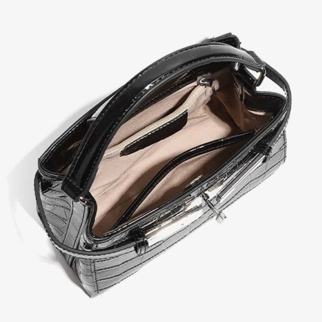 Luxury Crocodile Pattern Genuine Leather Handbag