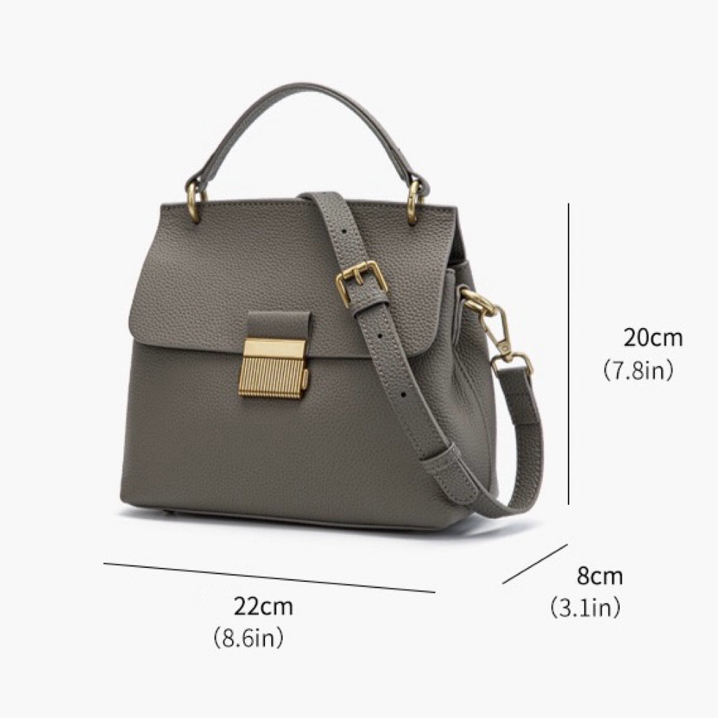 Elegant Leather Shell Chain Crossbody Bag