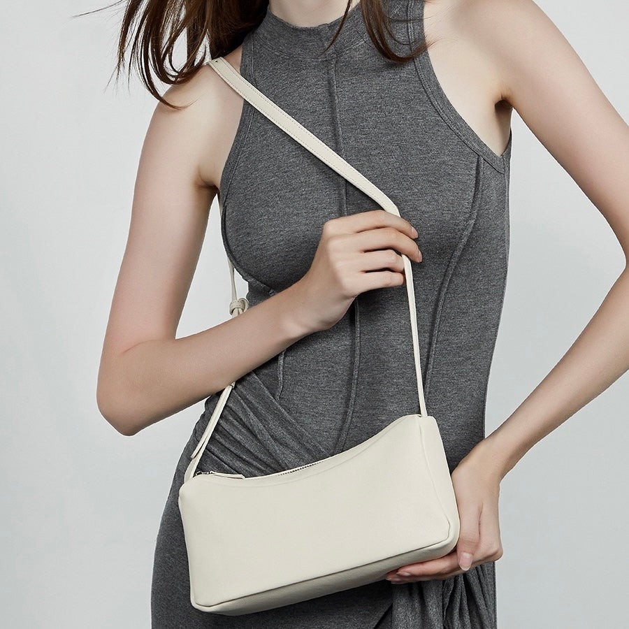 Elegant Leather Minimalist Crossbody Shoulder Bag for Women