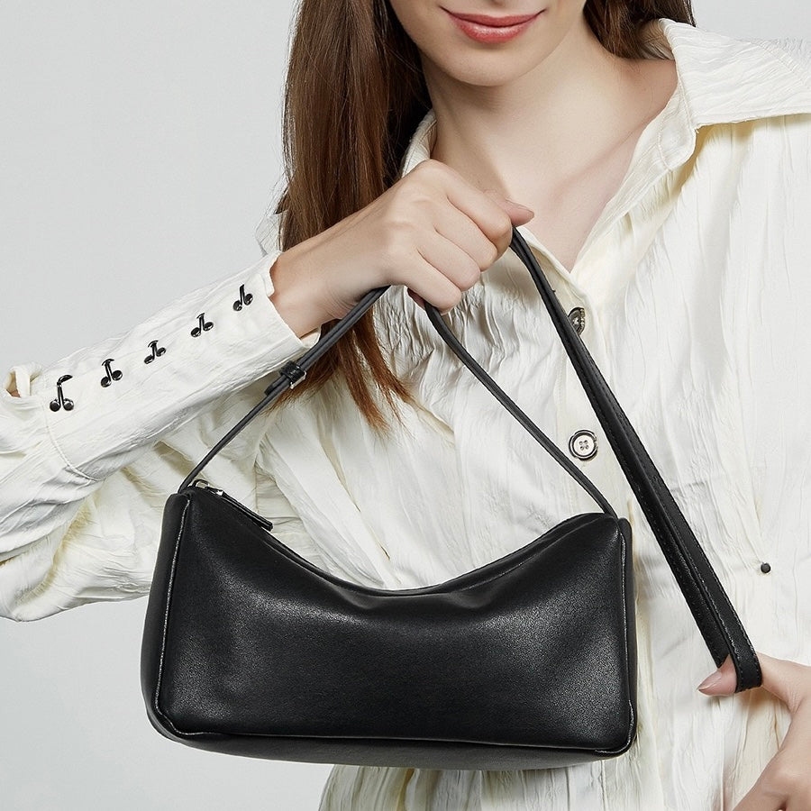 Elegant Leather Minimalist Crossbody Shoulder Bag for Women
