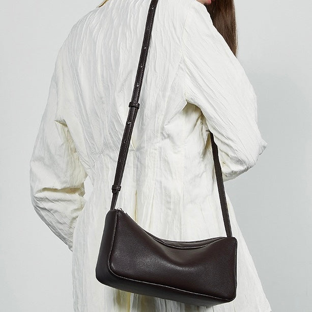Elegant Leather Minimalist Crossbody Shoulder Bag for Women