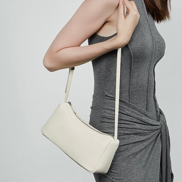 Elegant Leather Minimalist Crossbody Shoulder Bag for Women