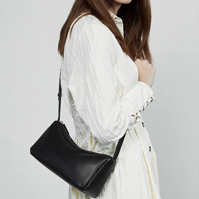 Elegant Leather Minimalist Crossbody Shoulder Bag for Women