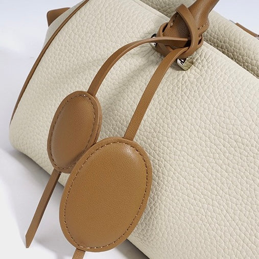 Women’s Genuine Leather Luxe Pendant Shoulder Handbag