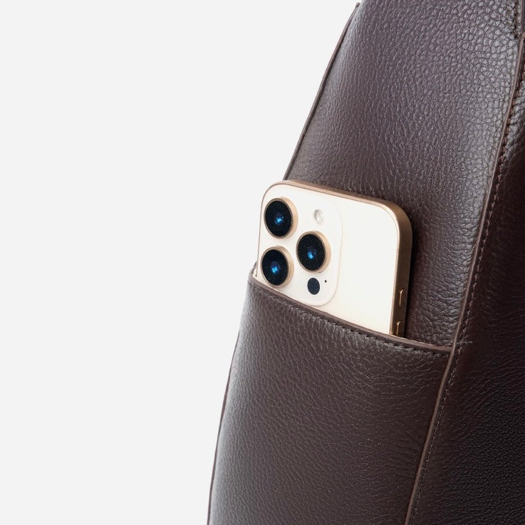 Chic Top Grain Leather Large Capacity Tote Bag