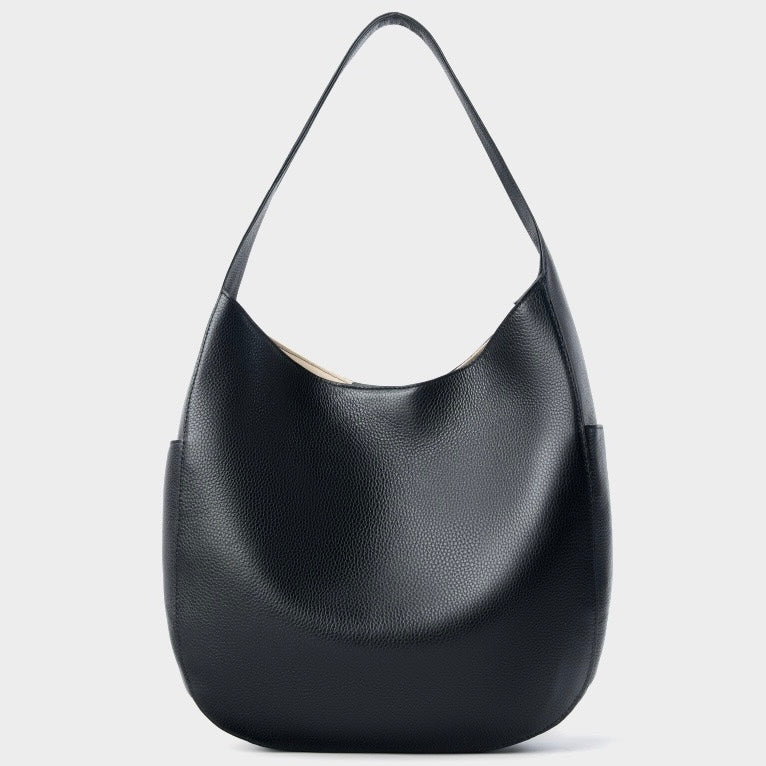 Chic Top Grain Leather Large Capacity Tote Bag