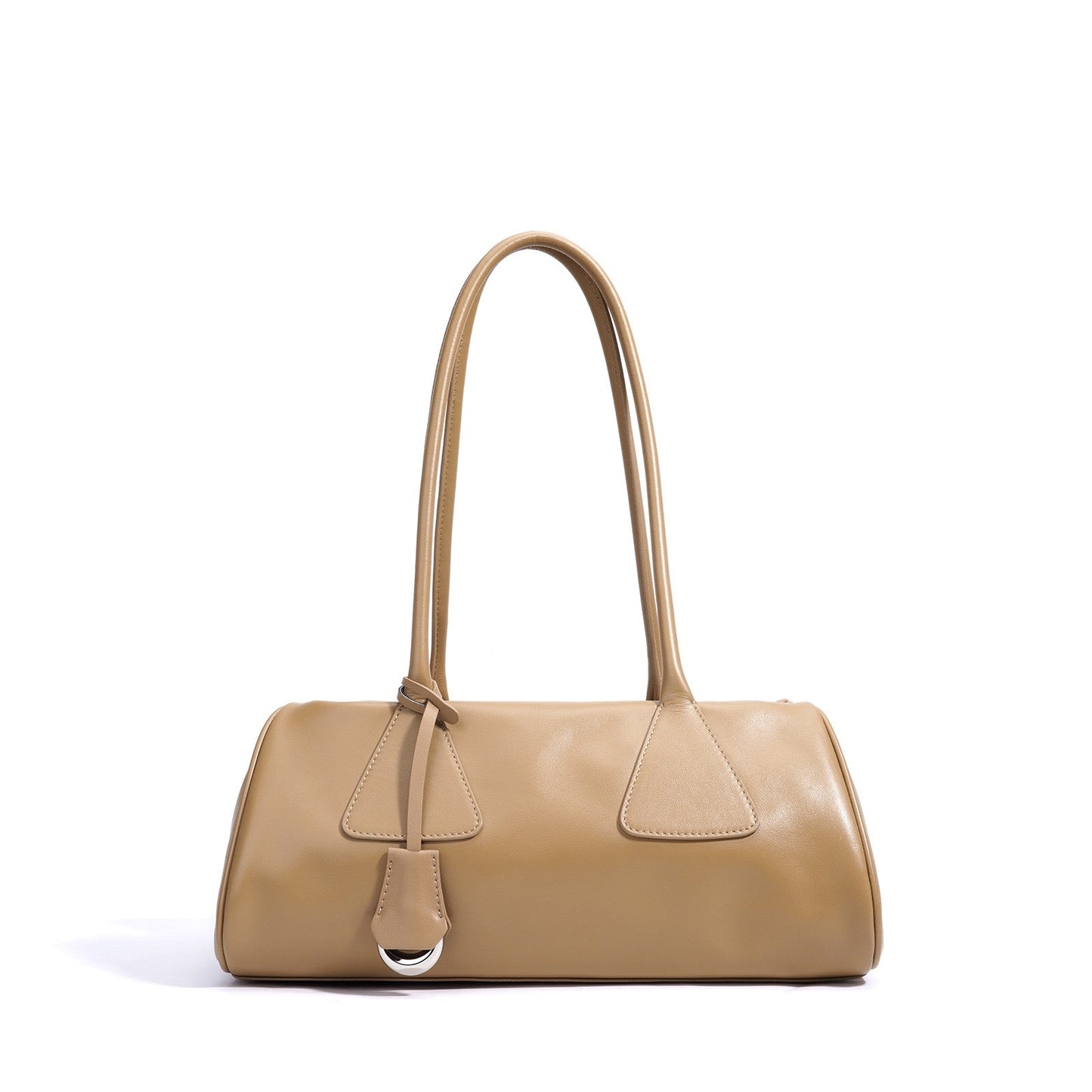 Pillow Shoulder Baguette Bag in Genuine Leather - French Elegance