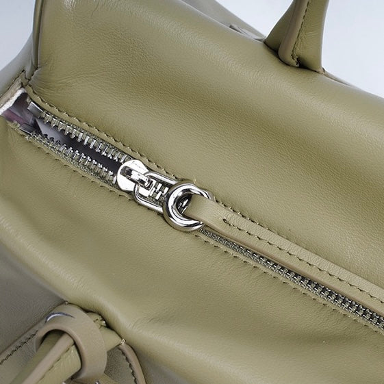 Pillow Shoulder Baguette Bag in Genuine Leather - French Elegance