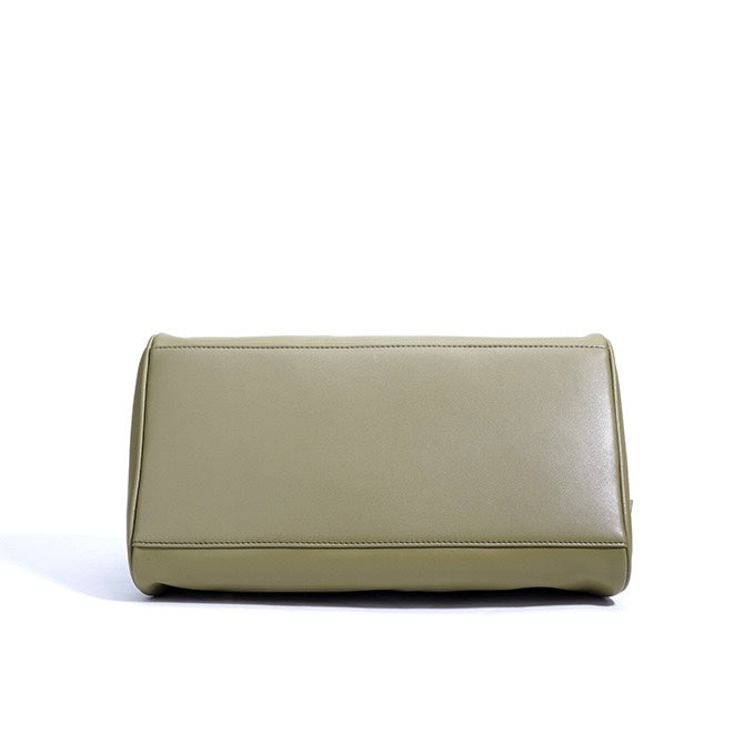 Pillow Shoulder Baguette Bag in Genuine Leather - French Elegance