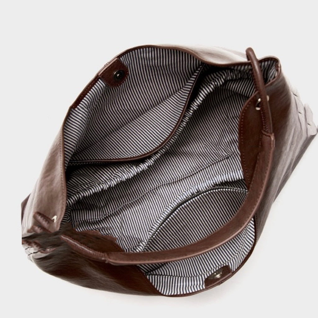 Genuine Leather Hobo Tote Bag - Large Capacity & Minimalist Design