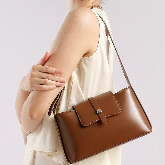 Elegance Redefined: Versatile Leather Handheld & Shoulder Bag