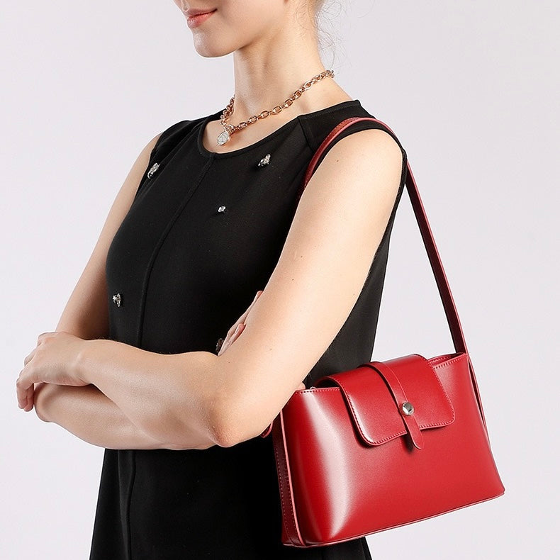 Elegance Redefined: Versatile Leather Handheld & Shoulder Bag