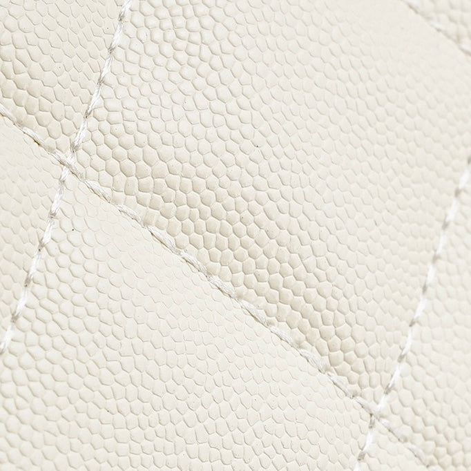 Caviar Pattern Genuine Leather Large Capacity Bucket Shoulder Bag