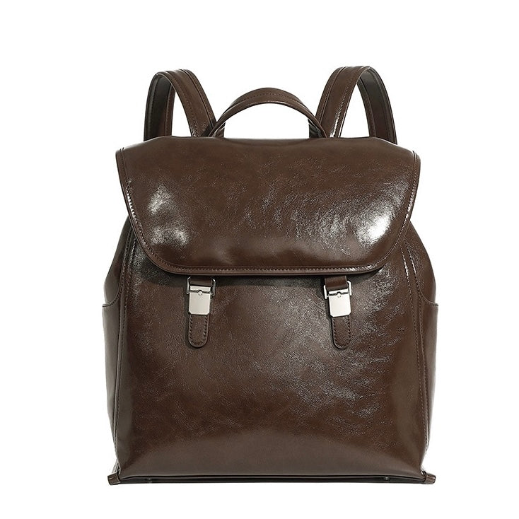 Genuine Leather Bronze-Era Unisex Casual Backpack
