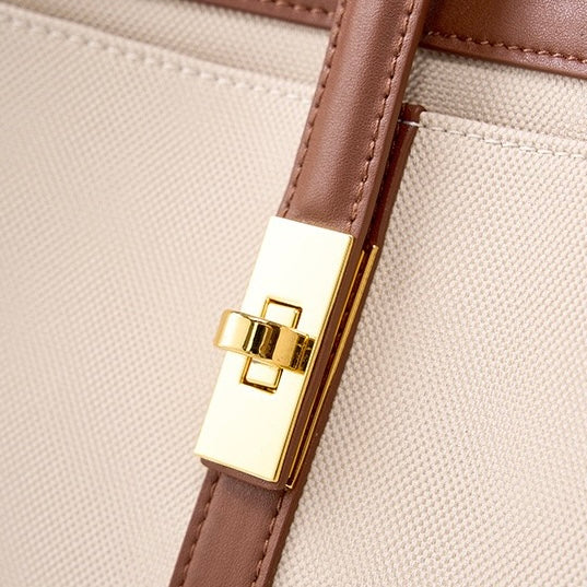 Genuine Leather Dune & Saddle Tote Bag for the Modern Woman