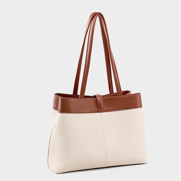 Genuine Leather Dune & Saddle Tote Bag for the Modern Woman