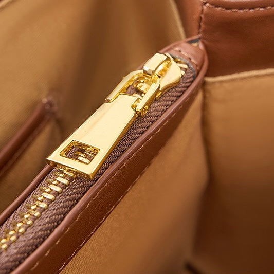 Genuine Leather Dune & Saddle Tote Bag for the Modern Woman