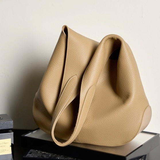 Luna Luxe Genuine Leather Hobo Tote Bag