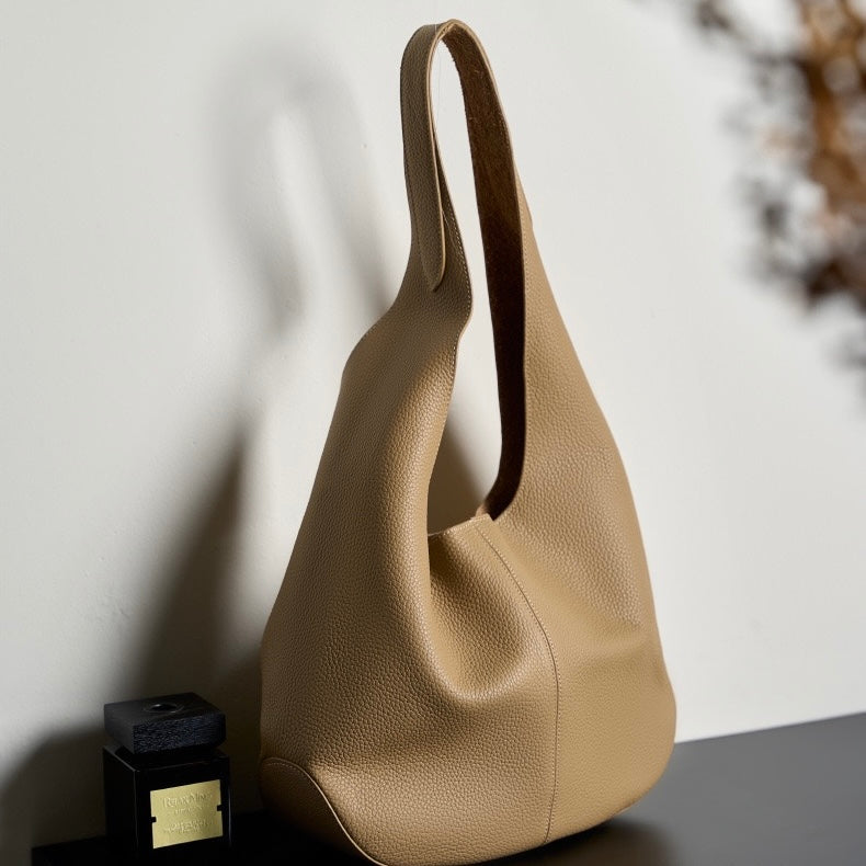 Luna Luxe Genuine Leather Hobo Tote Bag
