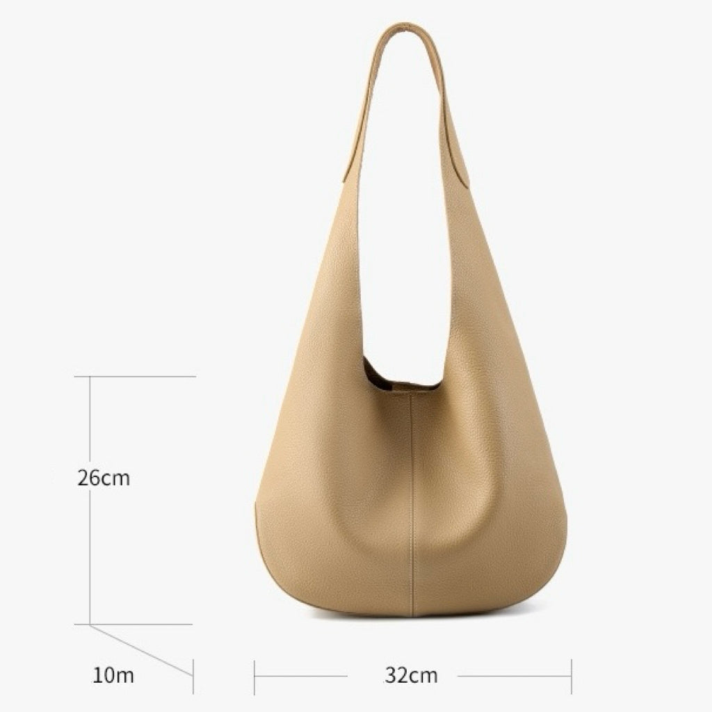 Luna Luxe Genuine Leather Hobo Tote Bag