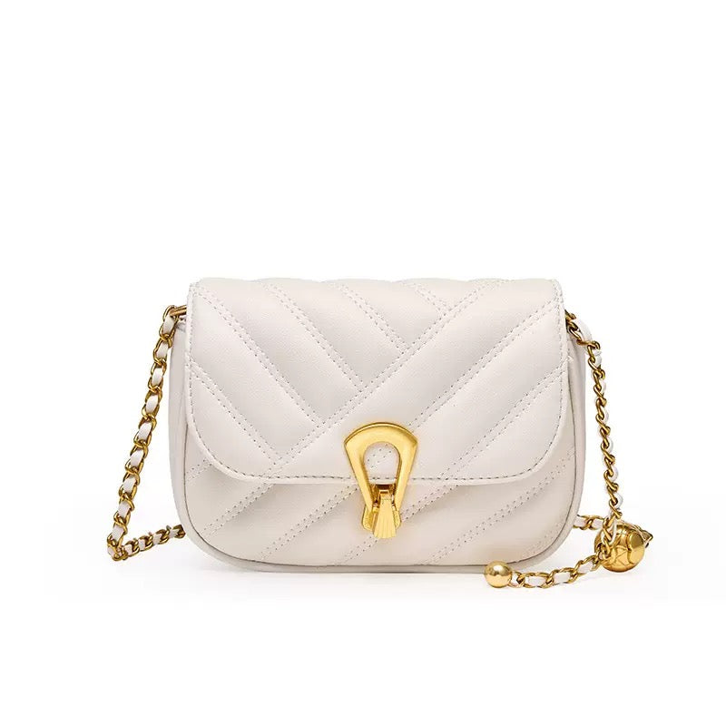 2025 Summer Luxe Genuine Leather Mini Chain Shoulder Bag