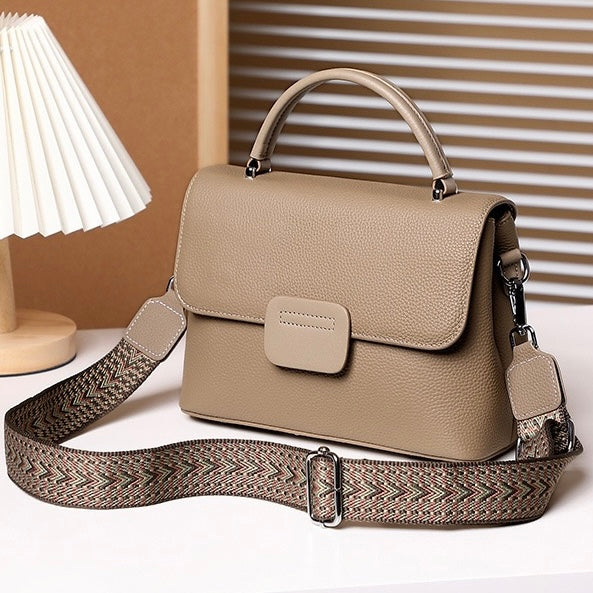 Minimalist Top-Grain Cowhide Envelope Crossbody Bag