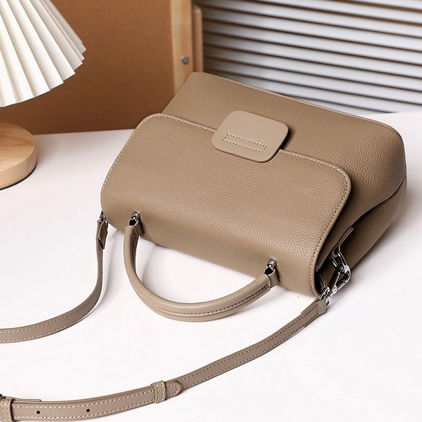 Minimalist Top-Grain Cowhide Envelope Crossbody Bag
