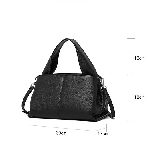 Vintage Elegance: Women's Genuine Leather Top-Grain Shoulder Bag