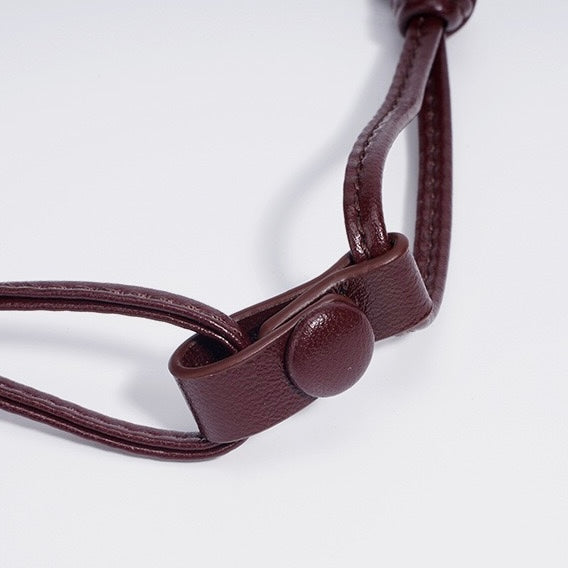 Sheepskin Elegance: Women's Woven Leather Crossbody Bag