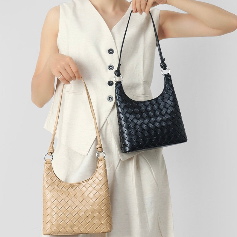 Exquisite Leather Woven Shoulder Bag in Luxe Styles