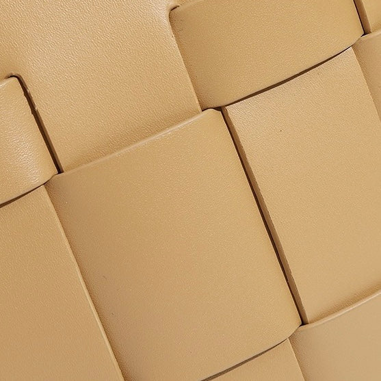 Handcrafted Leather Woven Picnic Basket Bag with Panda Charm