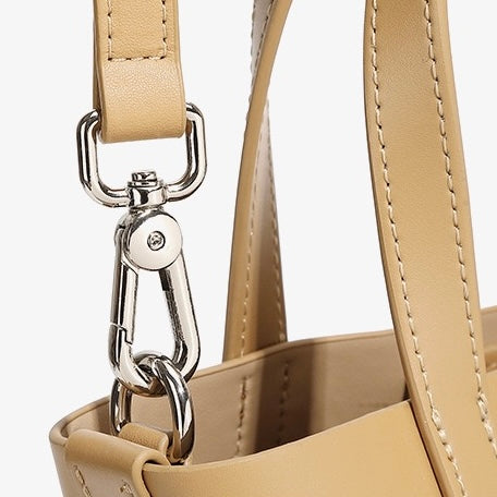 Handcrafted Leather Woven Picnic Basket Bag with Panda Charm