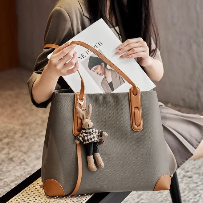 Sophisticated Taupe Large Capacity Single-Shoulder Tote Bag